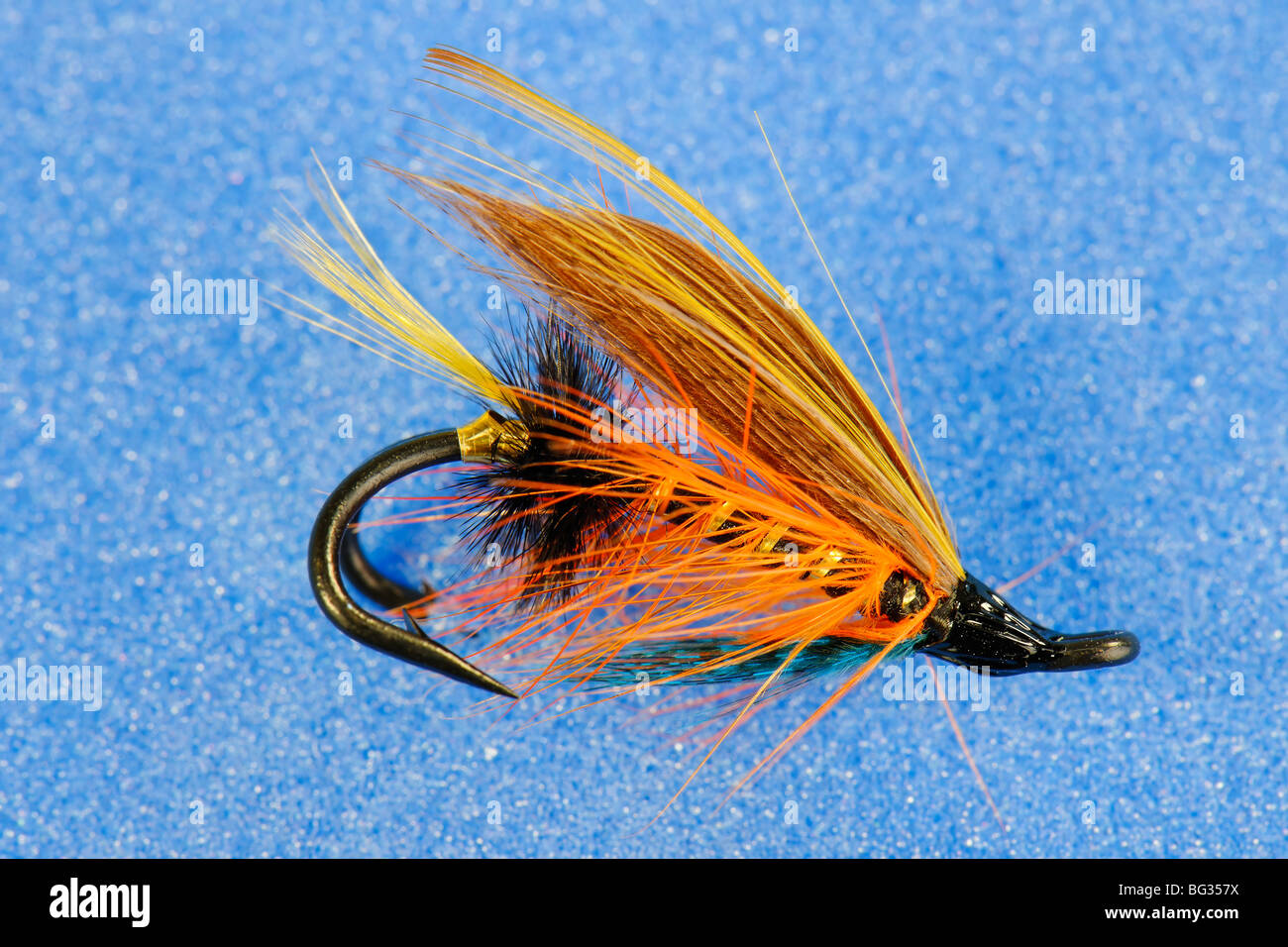 Arancione doppio gancio Fly Foto Stock