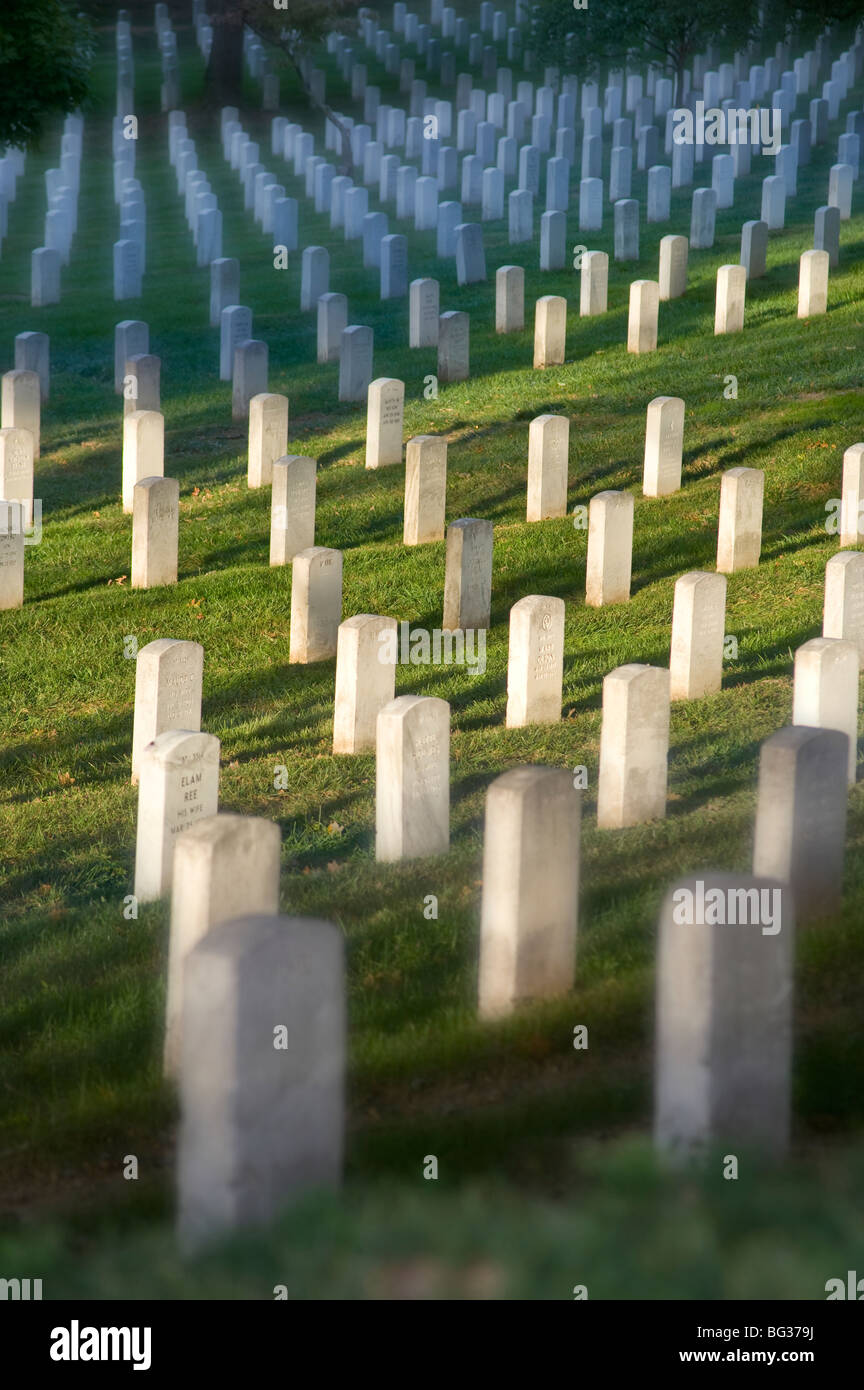 Al Cimitero Nazionale di Arlington, Washington DC, Stati Uniti d'America Foto Stock