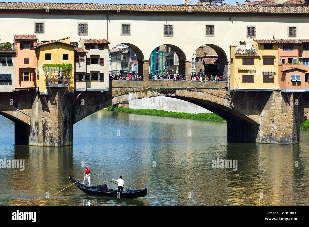 Ponte Vecchio, Firenze (Firenze), il Sito Patrimonio Mondiale dell'UNESCO, Toscana, Italia, Europa Foto Stock