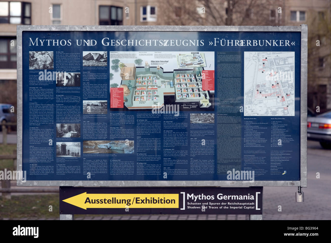 Berlino 2009 1989 DDR Germania unificata in avanti positivo storia guerra guerra fredda estremità est ovest dividere città muro di Berlino Hitler bunker F Foto Stock