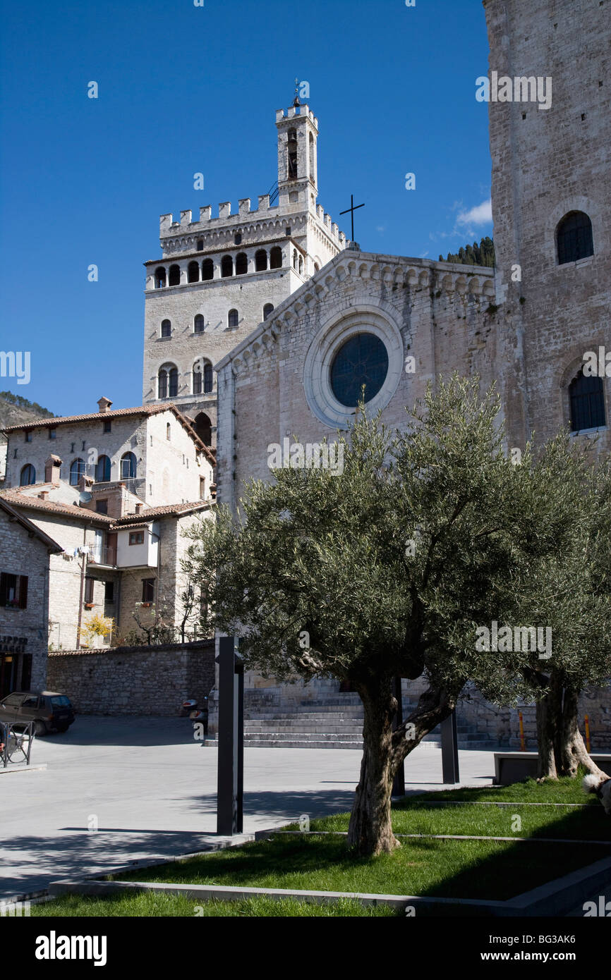 Palazzo dei Consoli, Gubbio in Umbria, Italia, Europa Foto Stock