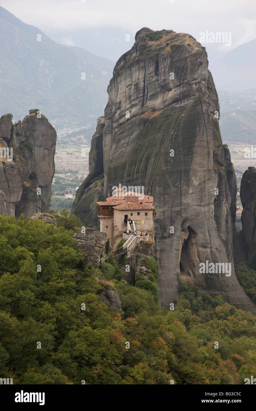 Meteora, Sito Patrimonio Mondiale dell'UNESCO, Grecia, Europa Foto Stock
