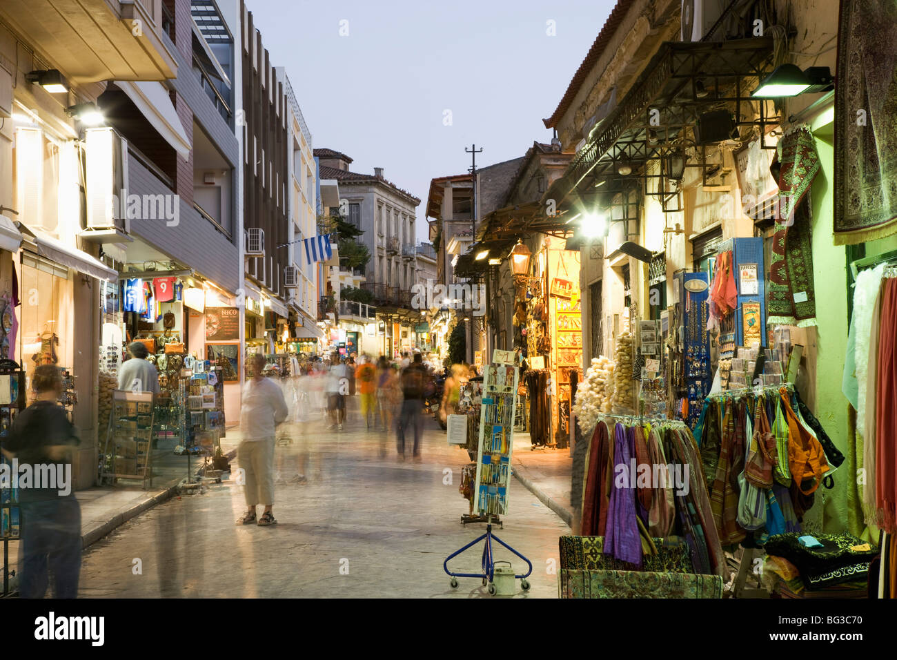 Il quartiere di Plaka, Atene, Grecia, Europa Foto Stock