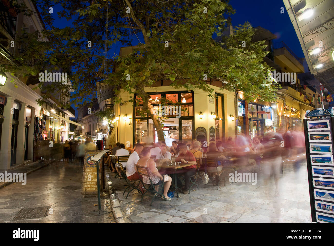 Il quartiere di Plaka, Atene, Grecia, Europa Foto Stock