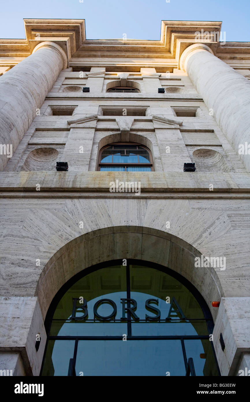 Borsa (Borsa), Milano, Lombardia, Italia, Europa Foto Stock