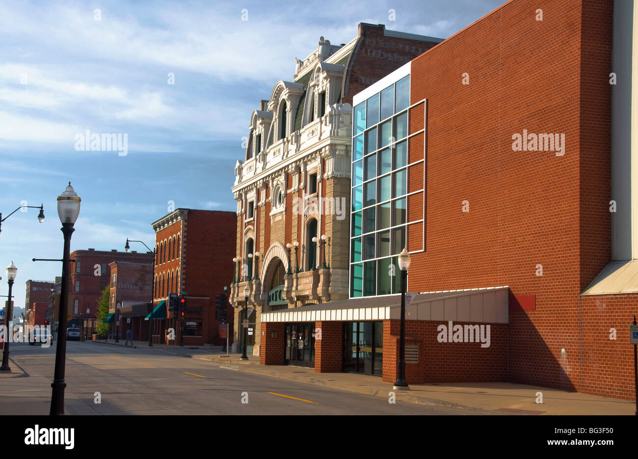 Cinque bandiere Theatre di Dubuque, Iowa Foto Stock