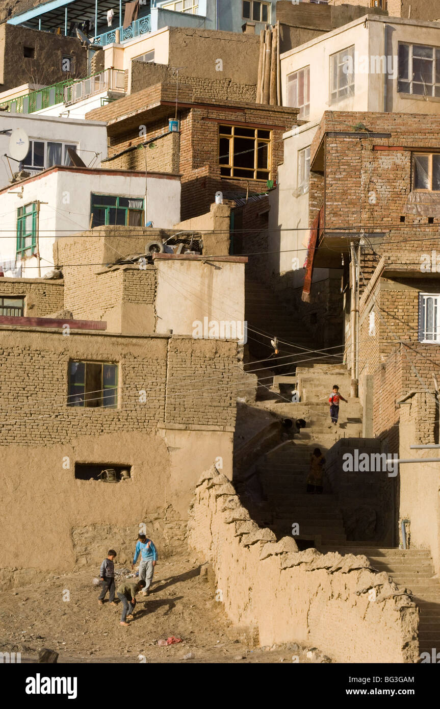 Case nella città di Kabul, Afghanistan. Foto Stock