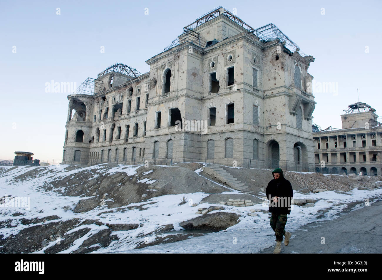 Darul Aman Palace, Kabul, Afghanistan. Foto Stock