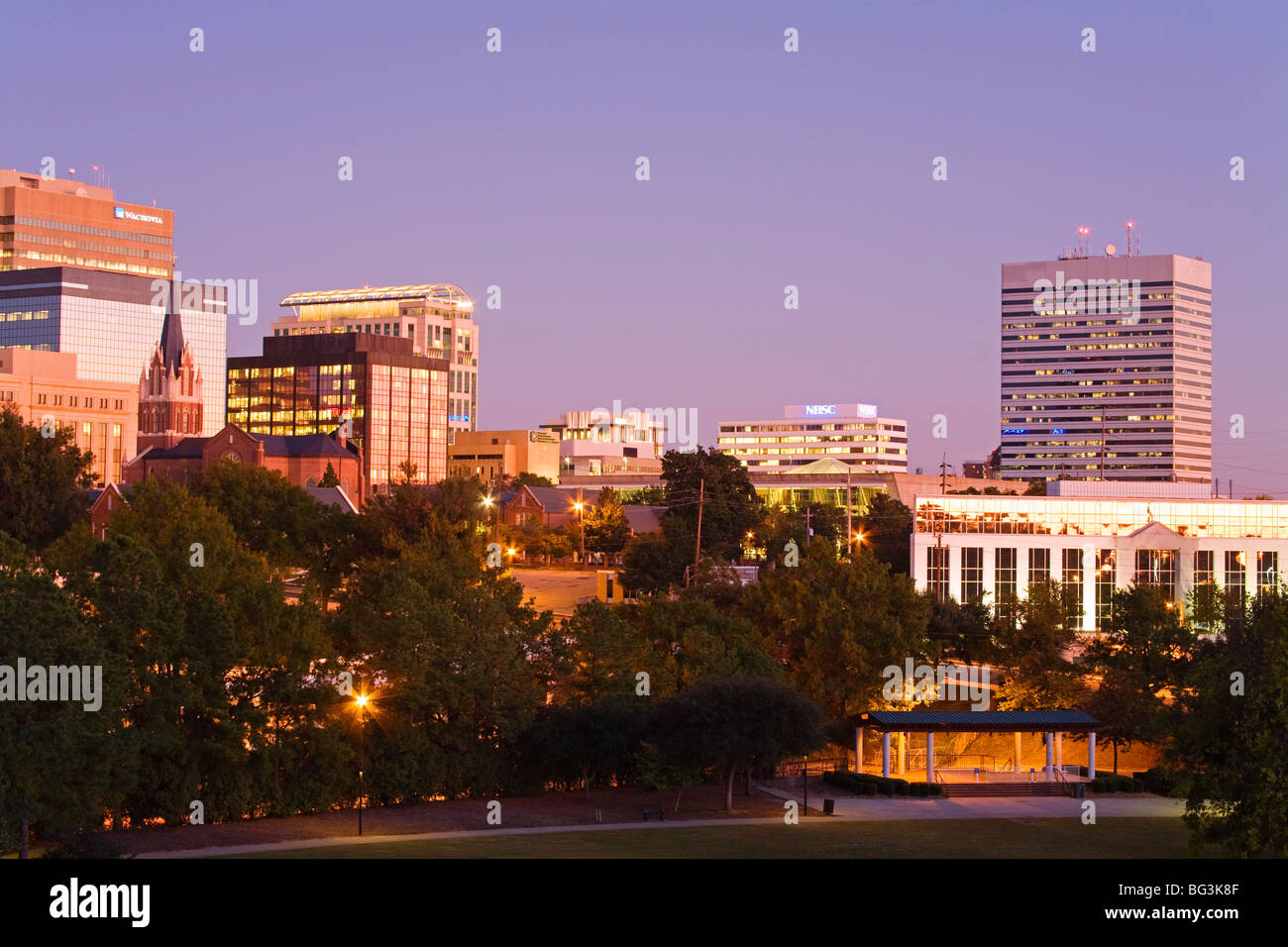 Lo skyline della citta', Columbia, nella Carolina del Sud, Stati Uniti d'America, America del Nord Foto Stock