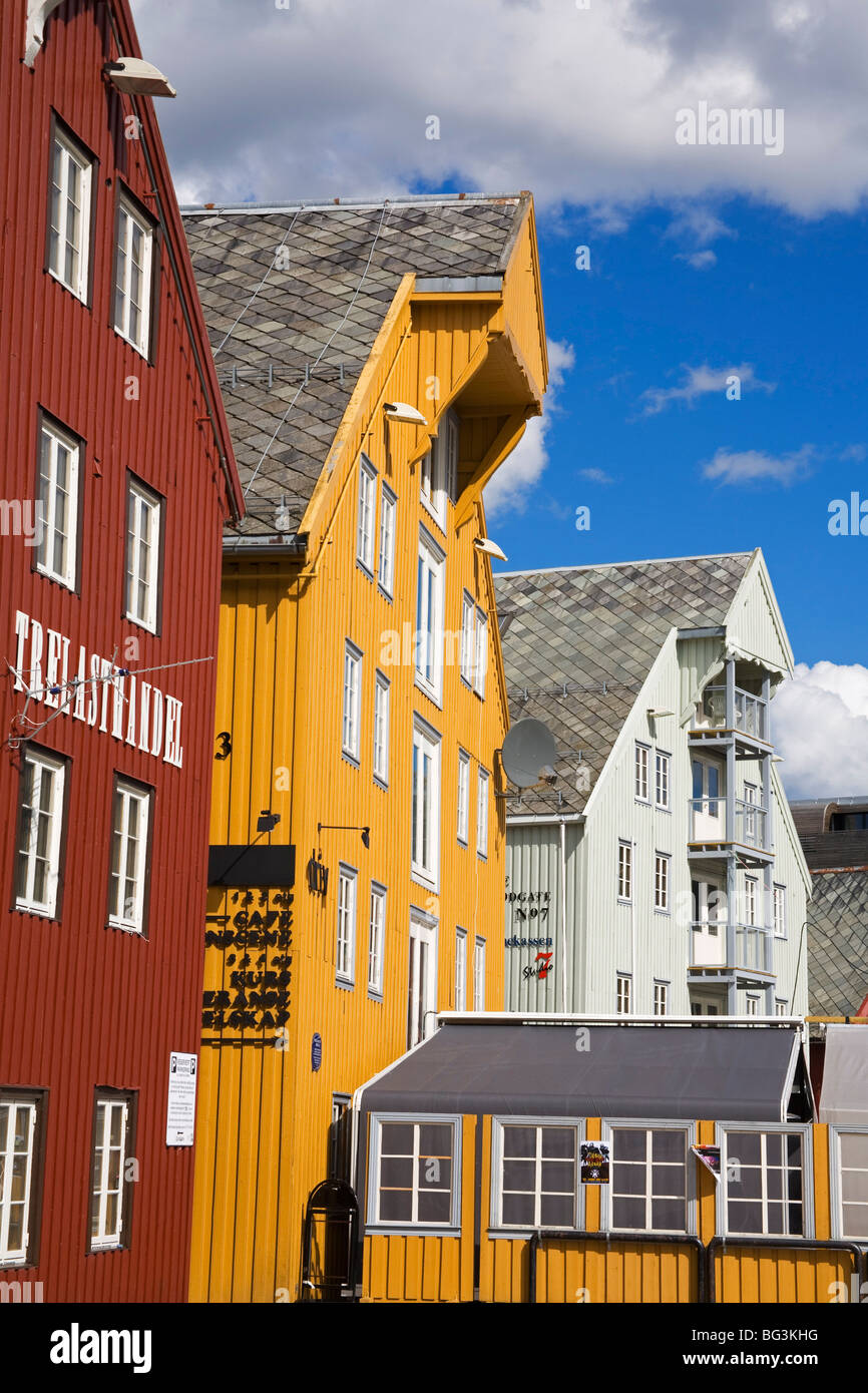 I depositi su Skansen Dockks, Tromso City, Troms County, Norvegia, Scandinavia, Europa Foto Stock