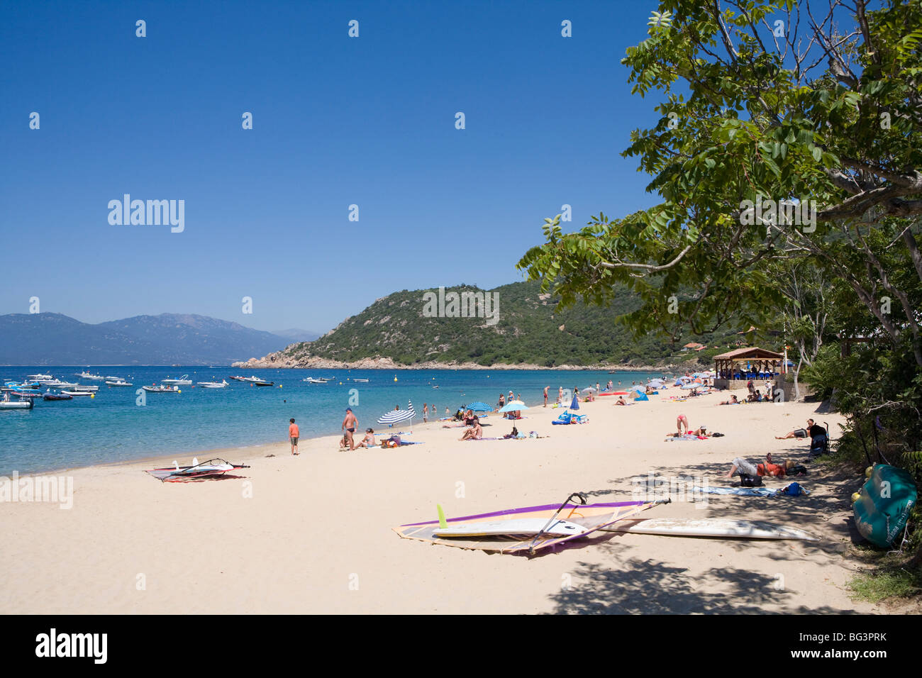 Spiaggia di Campomoro. Valinco regione, Corsica, Francia, Mediterraneo, Europa Foto Stock