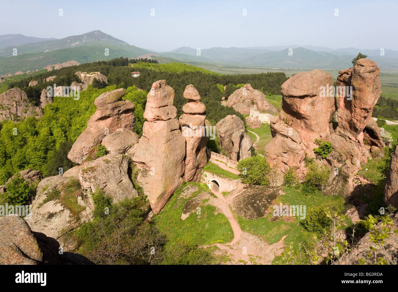 Kaleto fortress, formazioni rocciose, Belogradchik, Bulgaria, Europa Foto Stock