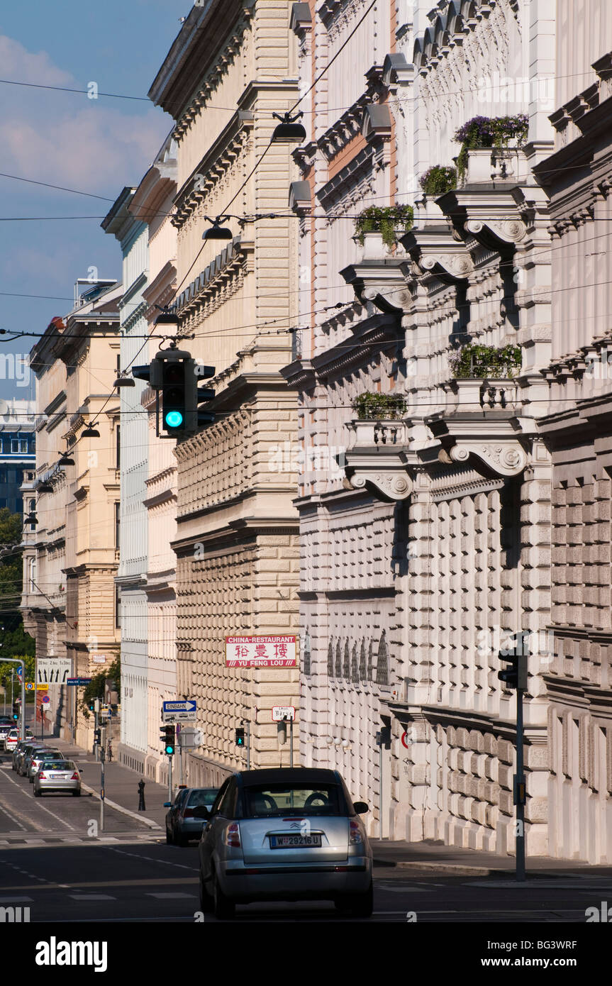 Ringstraßenarchitektur, Dämmerung , Ringstraße, Wien Österreich | Architettura di Circonvallazione, Vienna, Austria Foto Stock