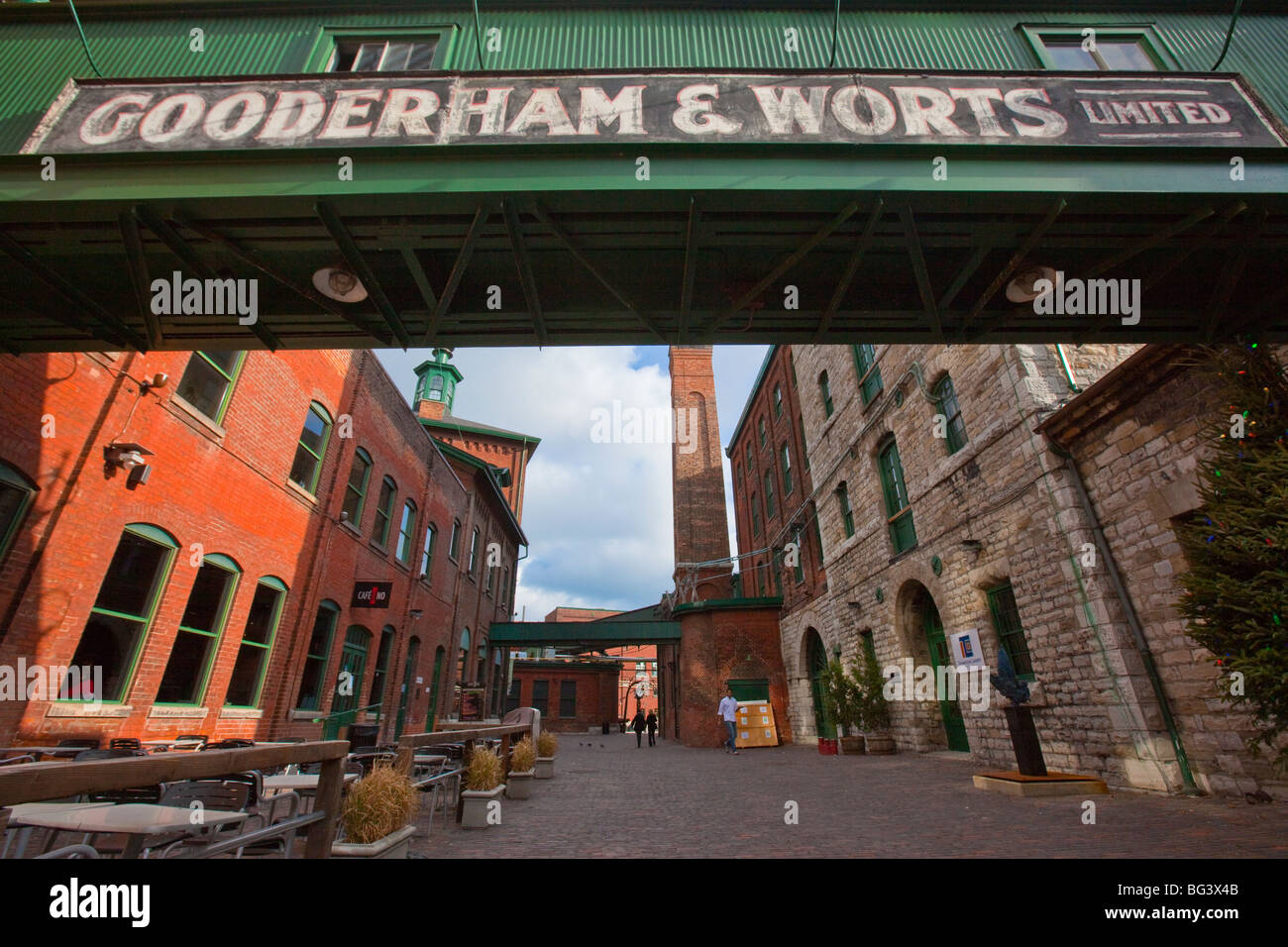 Gooderham e mosto Distillery District a Toronto in Canada Foto Stock