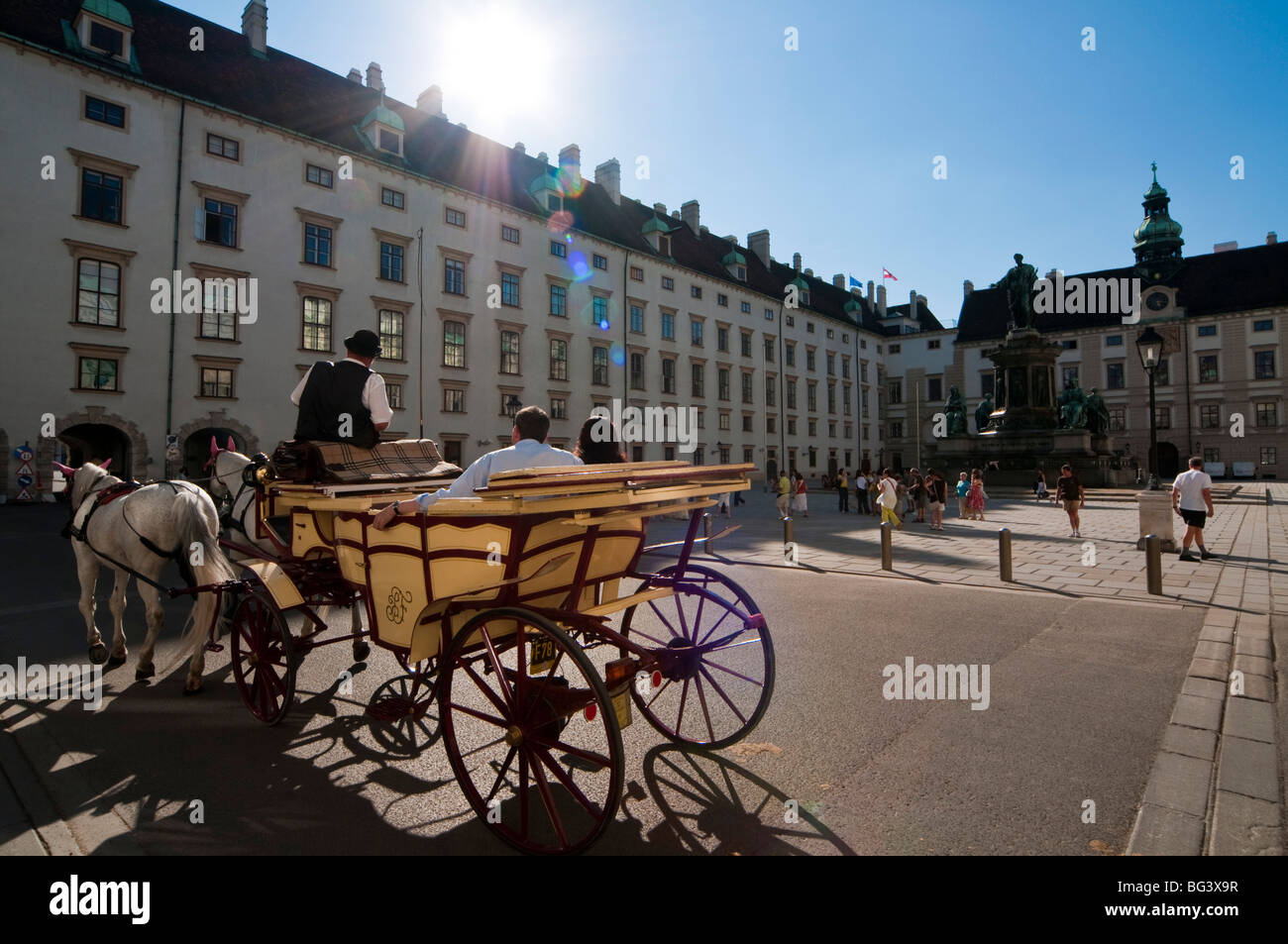 Fiaker, Hofburg, Wien Österreich | fiaker, Hofburg di Vienna, Austria Foto Stock