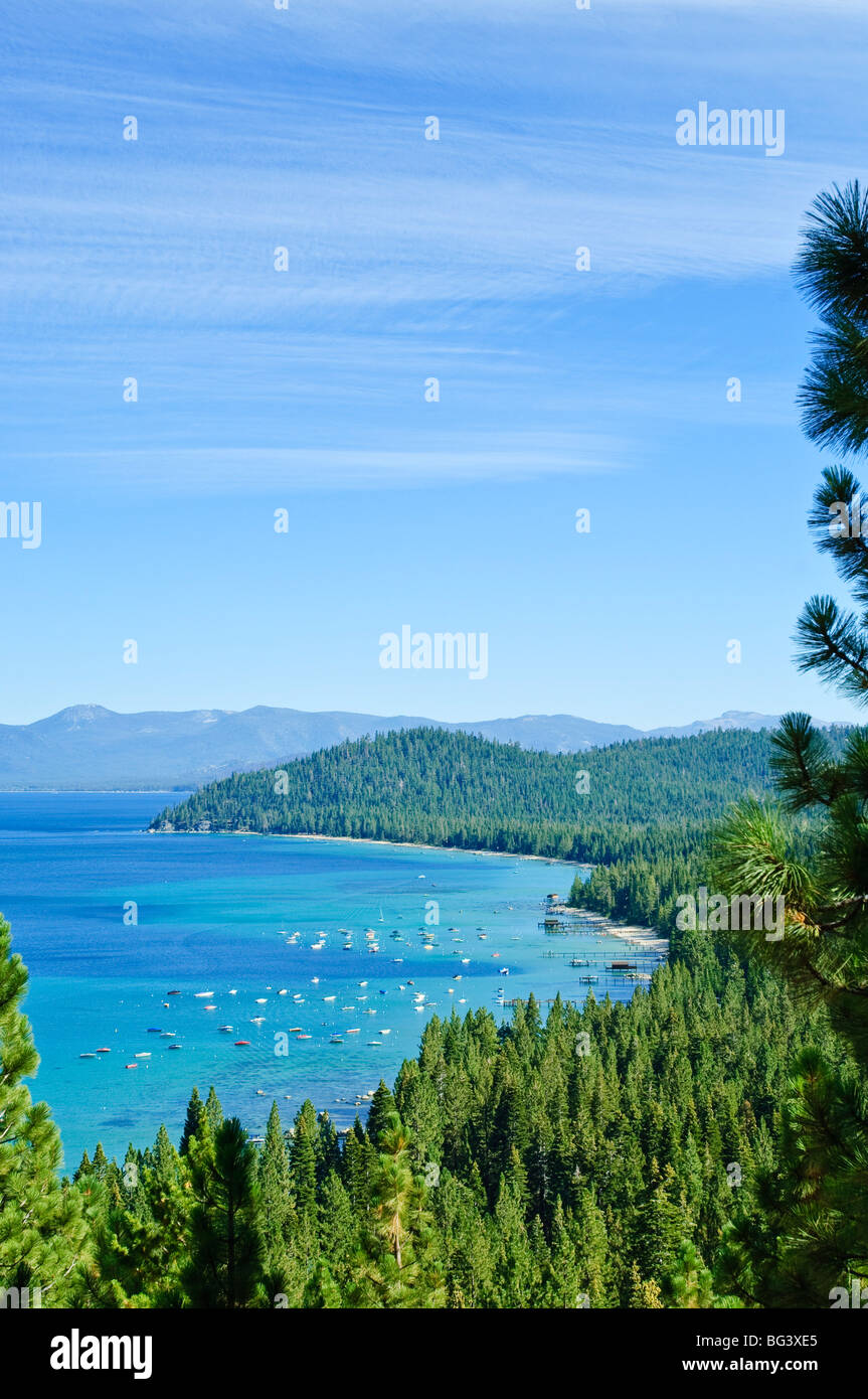 Lake Tahoe scena, California, Stati Uniti d'America, America del Nord Foto Stock
