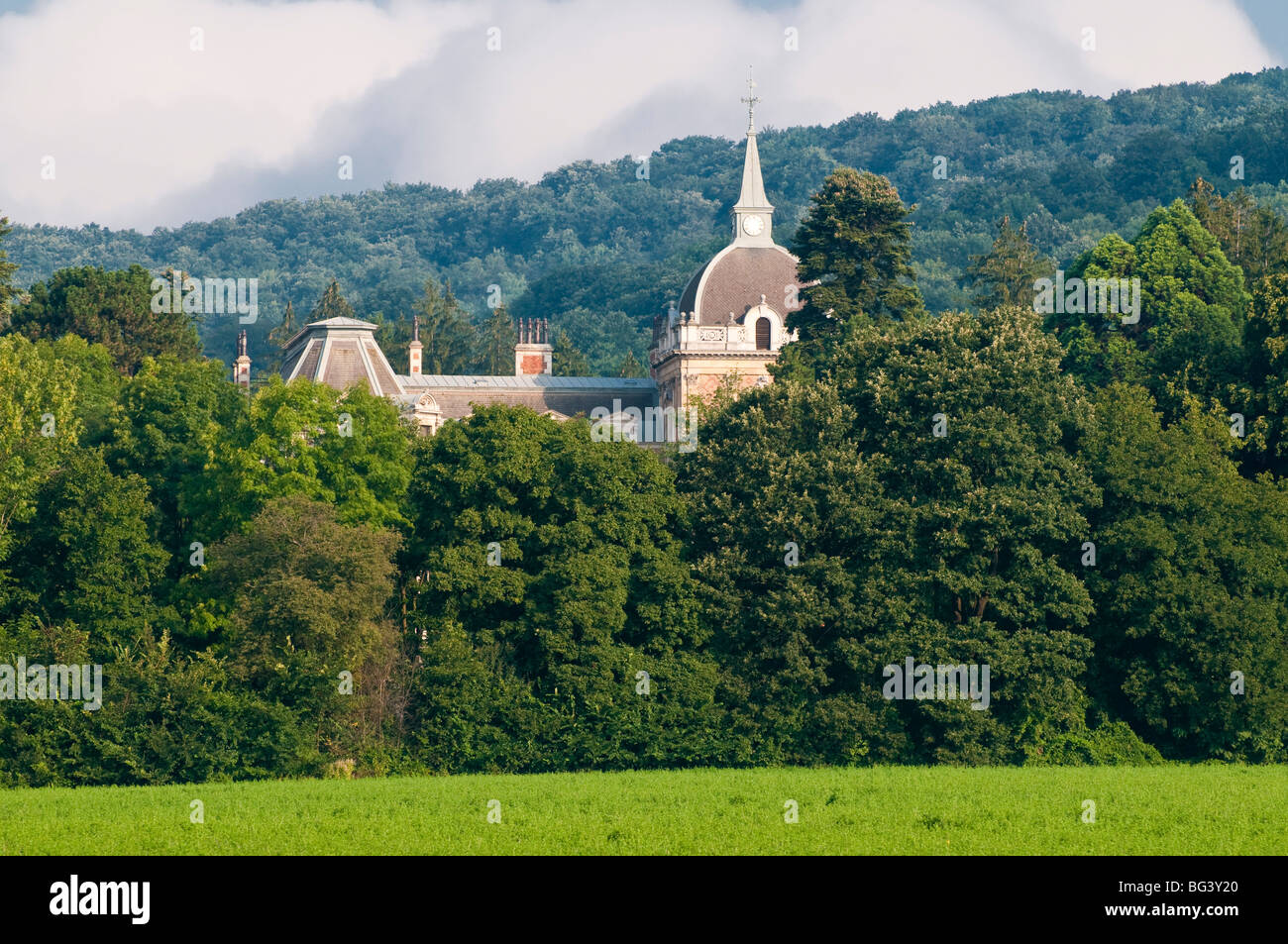 Hermesvilla, Lainzer Tiergarten, Wien Österreich | Villa Hermes, Lainzer Tiergarten, il Danubio, Vienna, Austria Foto Stock