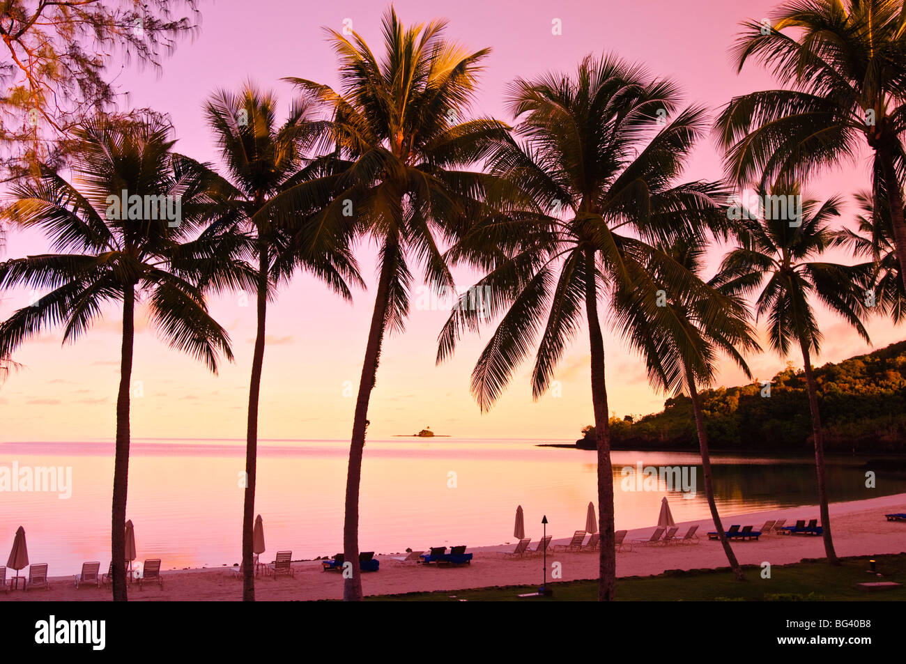 Sunrise al Palau Pacific Resort, Repubblica del Palau, Pacific Foto Stock