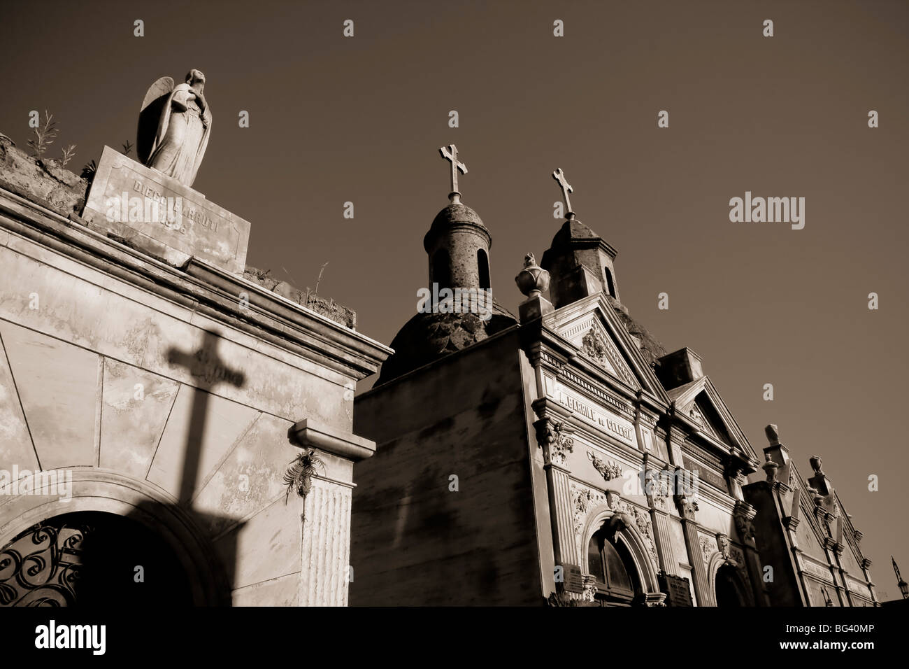 Argentina Buenos Aires Recoleta, Recoleta cimitero, monumento dettaglio Foto Stock