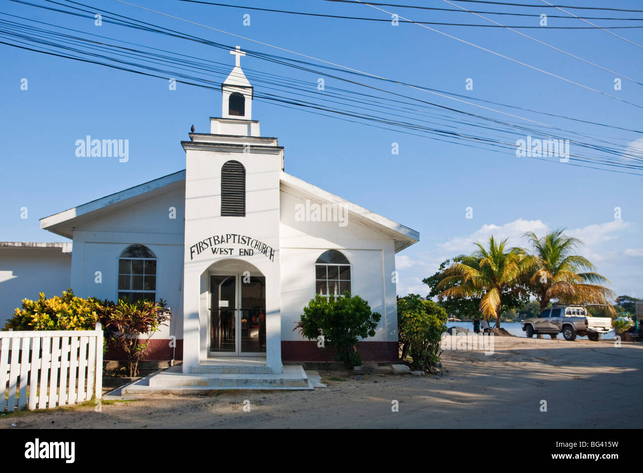 Honduras, isole di Bay, Roatan, West End Foto Stock