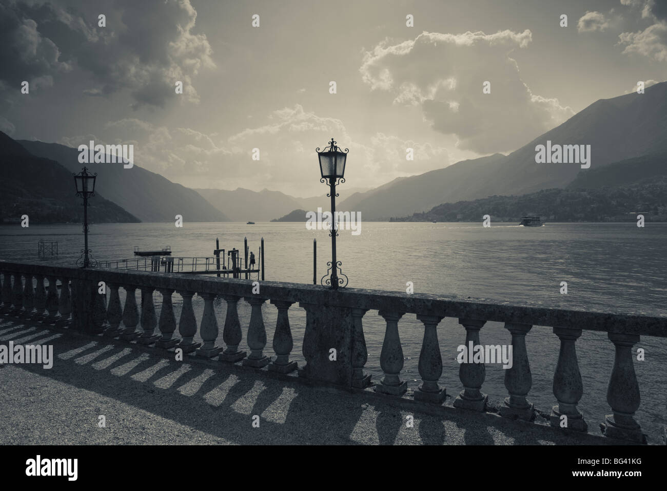 L'Italia, Lombardia, regione dei Laghi, il lago di Como e Bellagio, il Grand Hotel Villa Serbelloni, lago Foto Stock