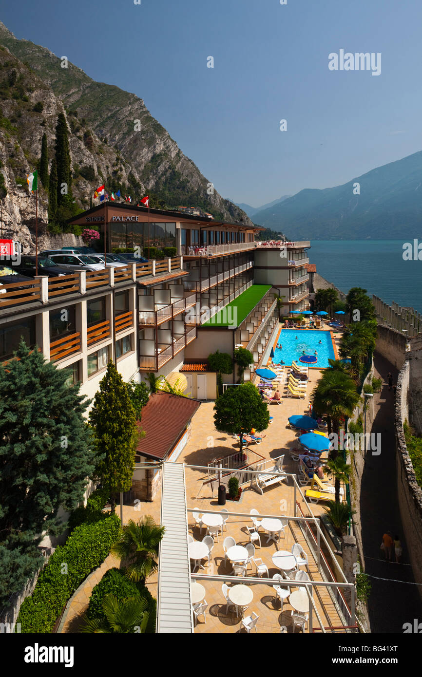 L'Italia, Lombardia, Lake District, il Lago di Garda, Limone sul Garda, splendido Palace Hotel Foto Stock