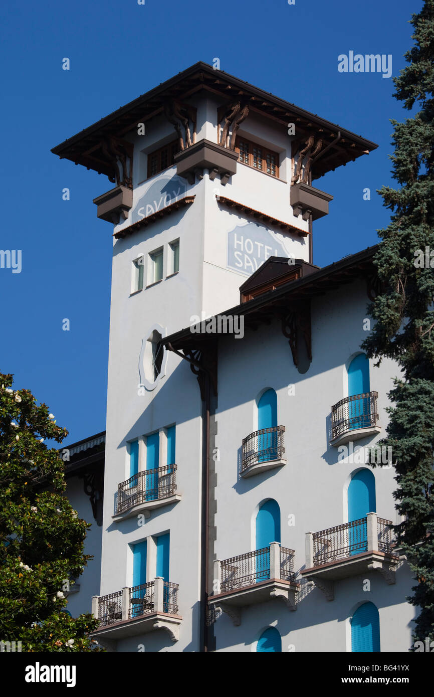 L'Italia, Lombardia, Lake District, sul Lago di Garda Gardone Riviera Lago Hotel Savoy Foto Stock