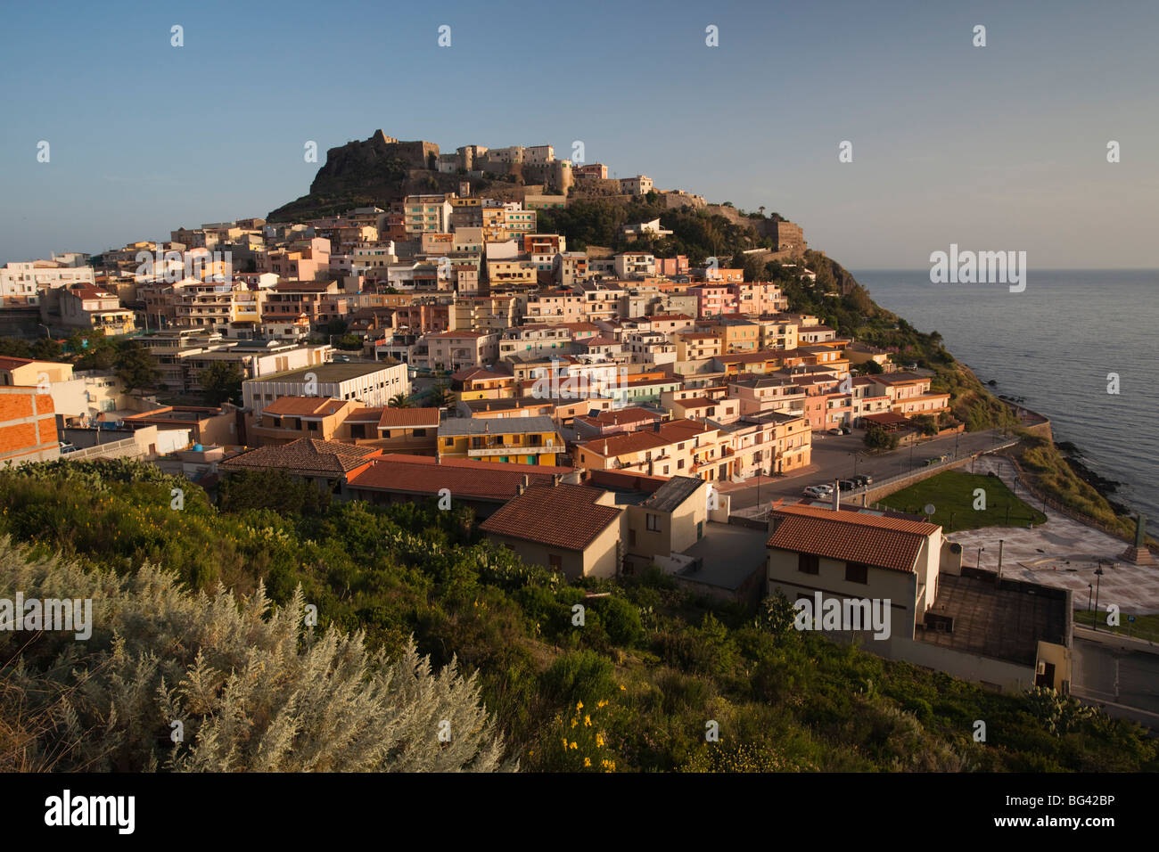 Italia Sardegna nord occidentale della Sardegna, Castelsardo, sunrise Foto Stock