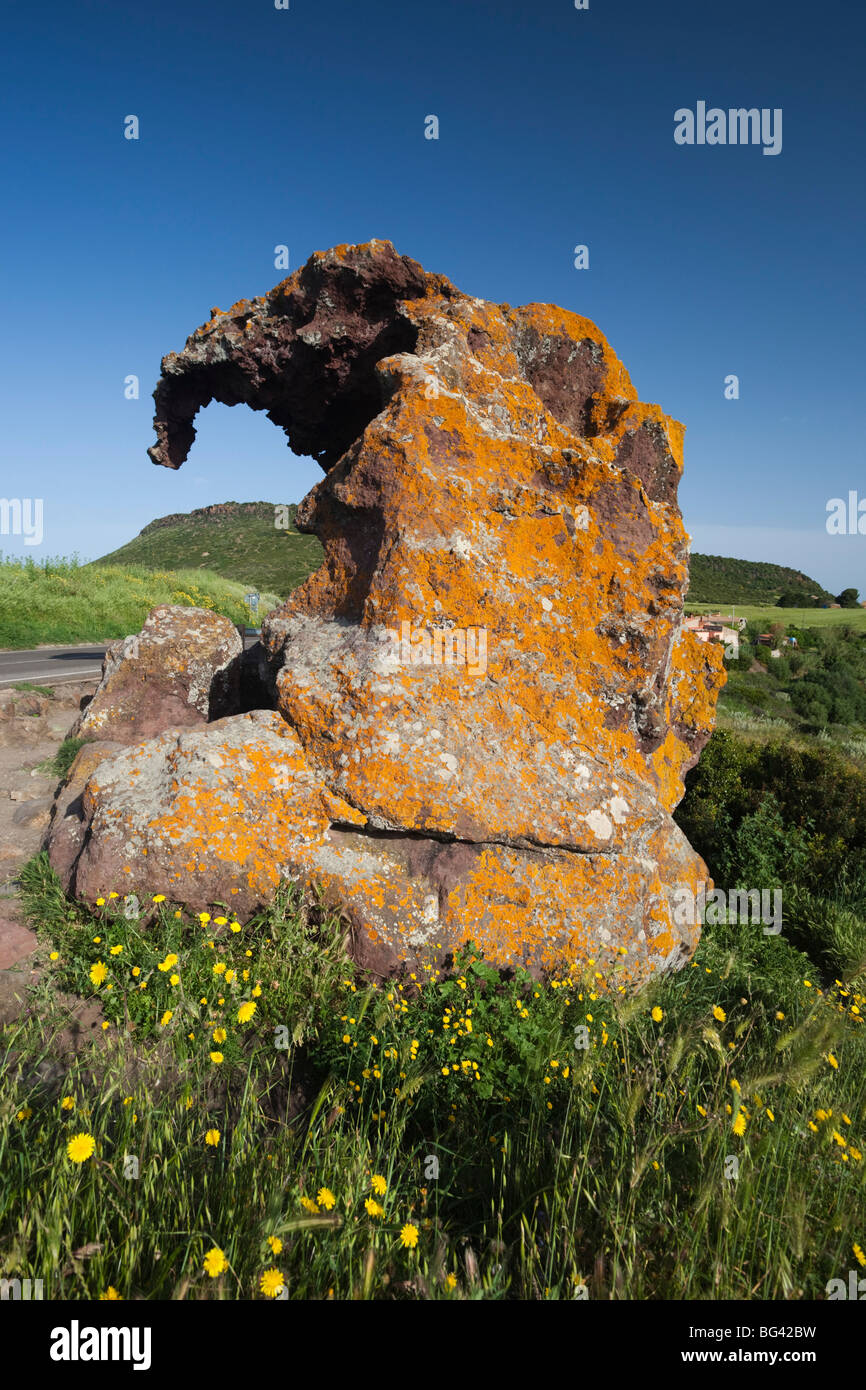 Italia Sardegna nord occidentale della Sardegna, Castelsardo, roccia dell'Elefante rock Foto Stock