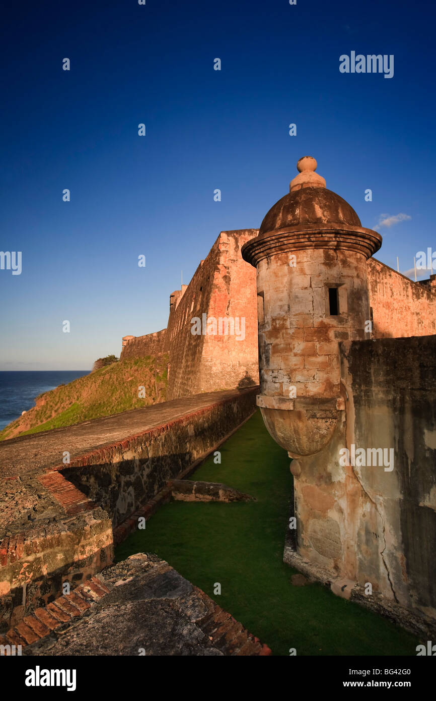 Puerto Rico, San Juan, città vecchia, Fuerte San Cristobal (Sito UNESCO) Foto Stock