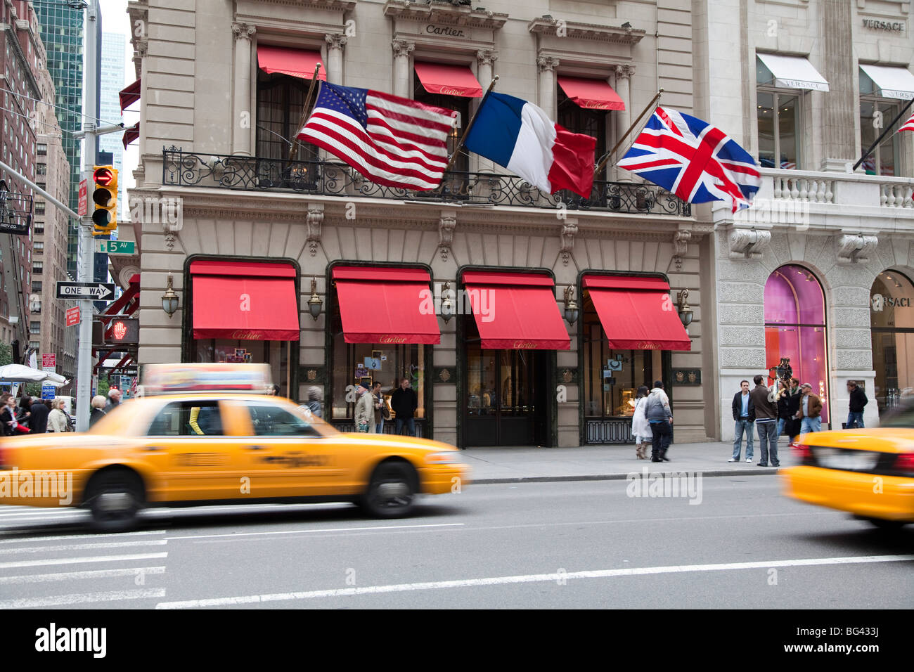 Cartier sulla Quinta Avenue, Manhattan, New York City, Stati Uniti d'America Foto Stock