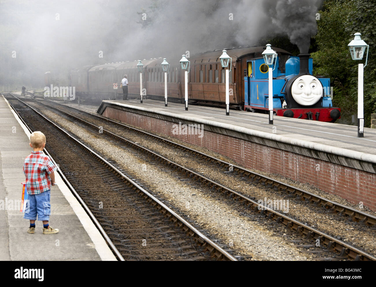 Thomas Il serbatoio del motore, Grosmont, North Yorkshire, Inghilterra, Regno Unito Foto Stock