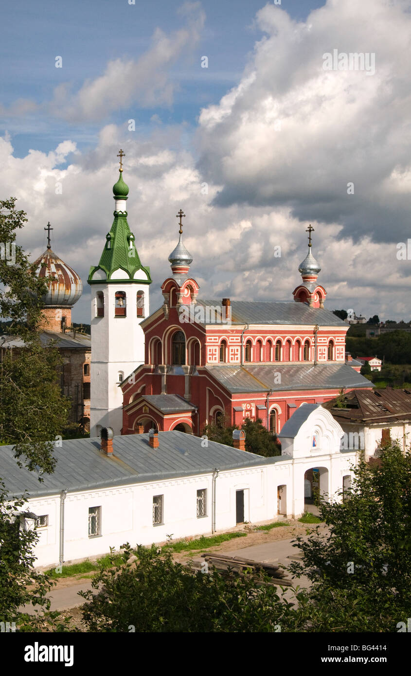 Saint Nicholas Monastero, Staraya Ladoga, regione di Leningrado, Russia Foto Stock