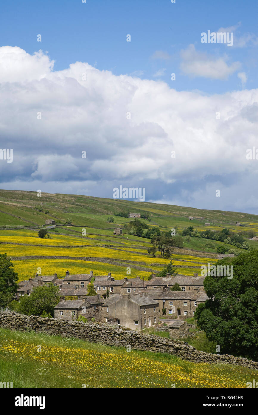 Inghilterra, nello Yorkshire, Yorkshire Dales, Swaledale, Thwaite Village Foto Stock