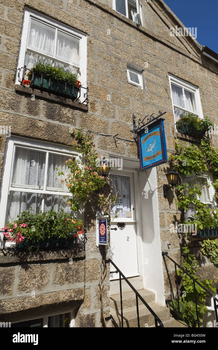 Inghilterra, Cornwall, St Ives, Guest House ingresso Foto Stock