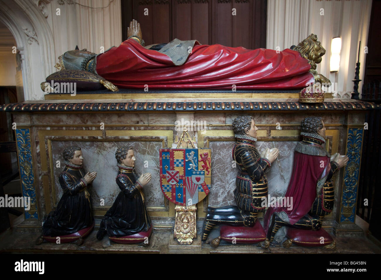 Inghilterra, London, Westminster Abbey, Enrico VII la cappella dedicata alla Vergine, Tomba della contessa Margherita di Lennox Foto Stock