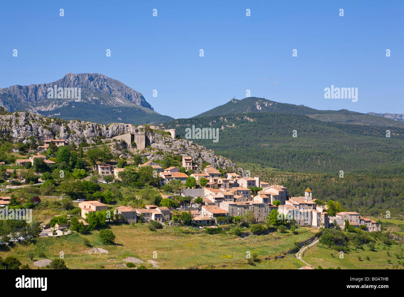 Trigance, Provence-Alpes-Côte d'Azur, in Francia Foto Stock