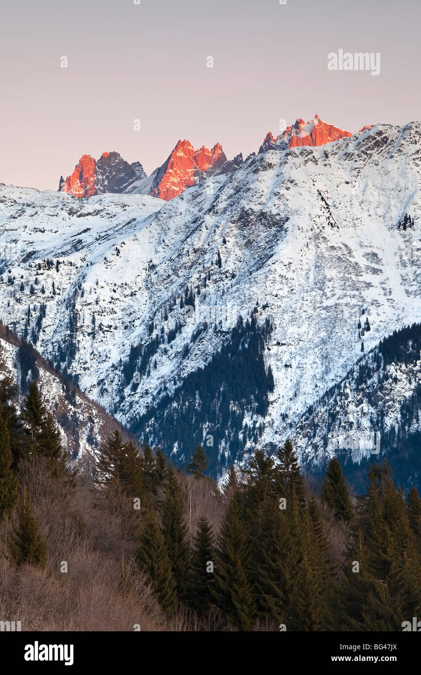 Chamonix-Mont-Blanc, sulle Alpi francesi, Haute Savoie, Francia Foto Stock