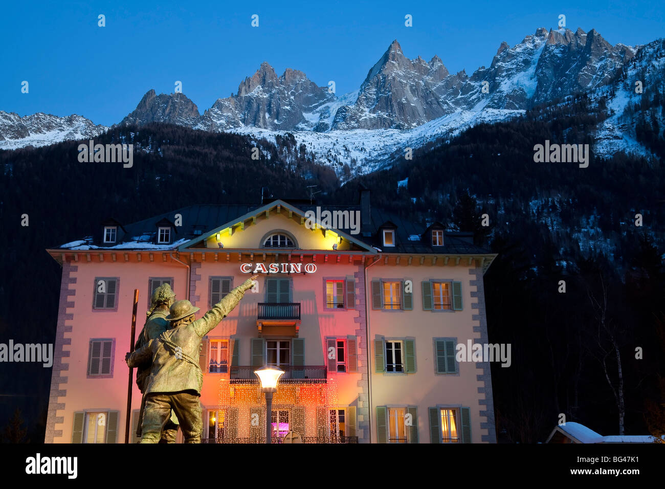 Chamonix-Mont-Blanc, sulle Alpi francesi, Haute Savoie, Francia Foto Stock