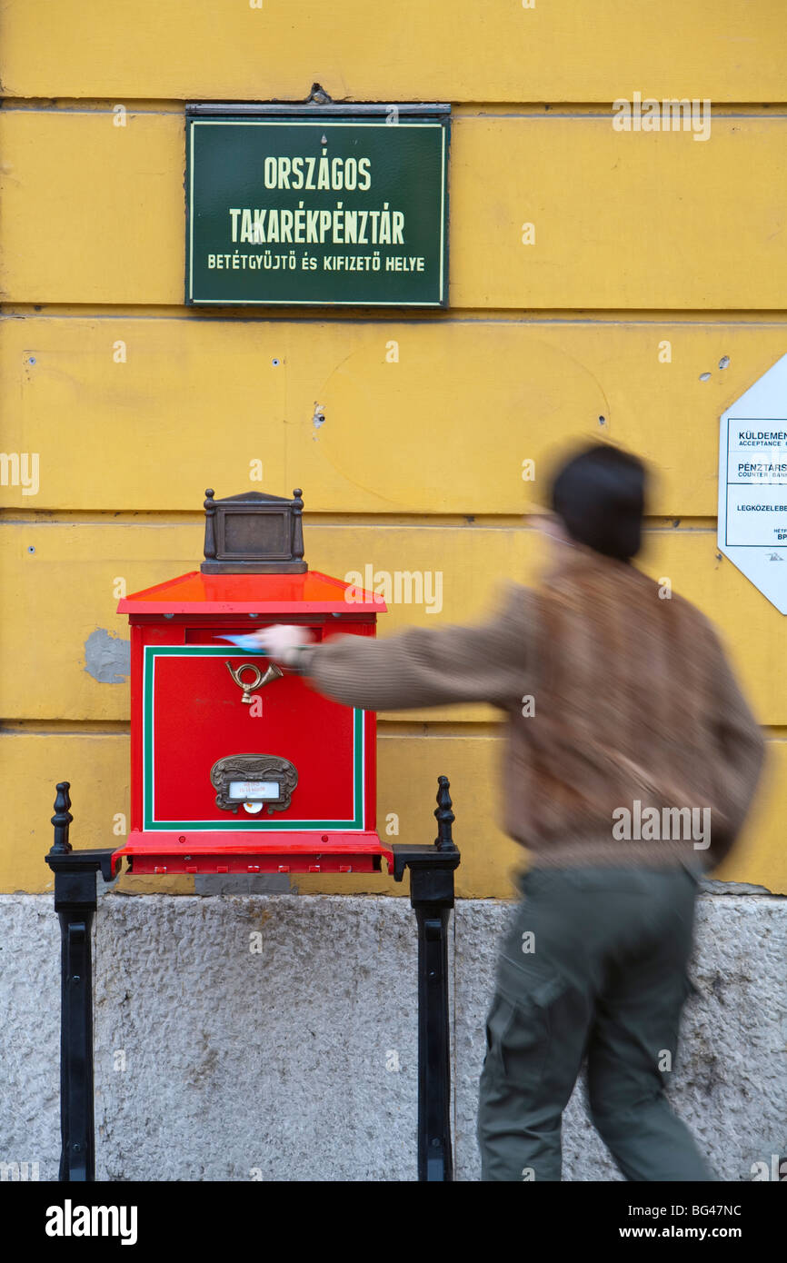 Ufficio postale, il quartiere del Castello di Buda, Budapest, Ungheria Foto Stock