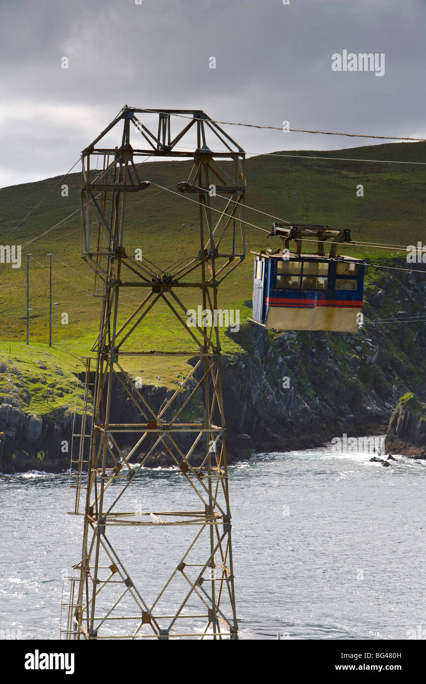 Isola di Dursey Funivia, penisola di Beara, Co. Cork & Co. Kerry, Irlanda Foto Stock