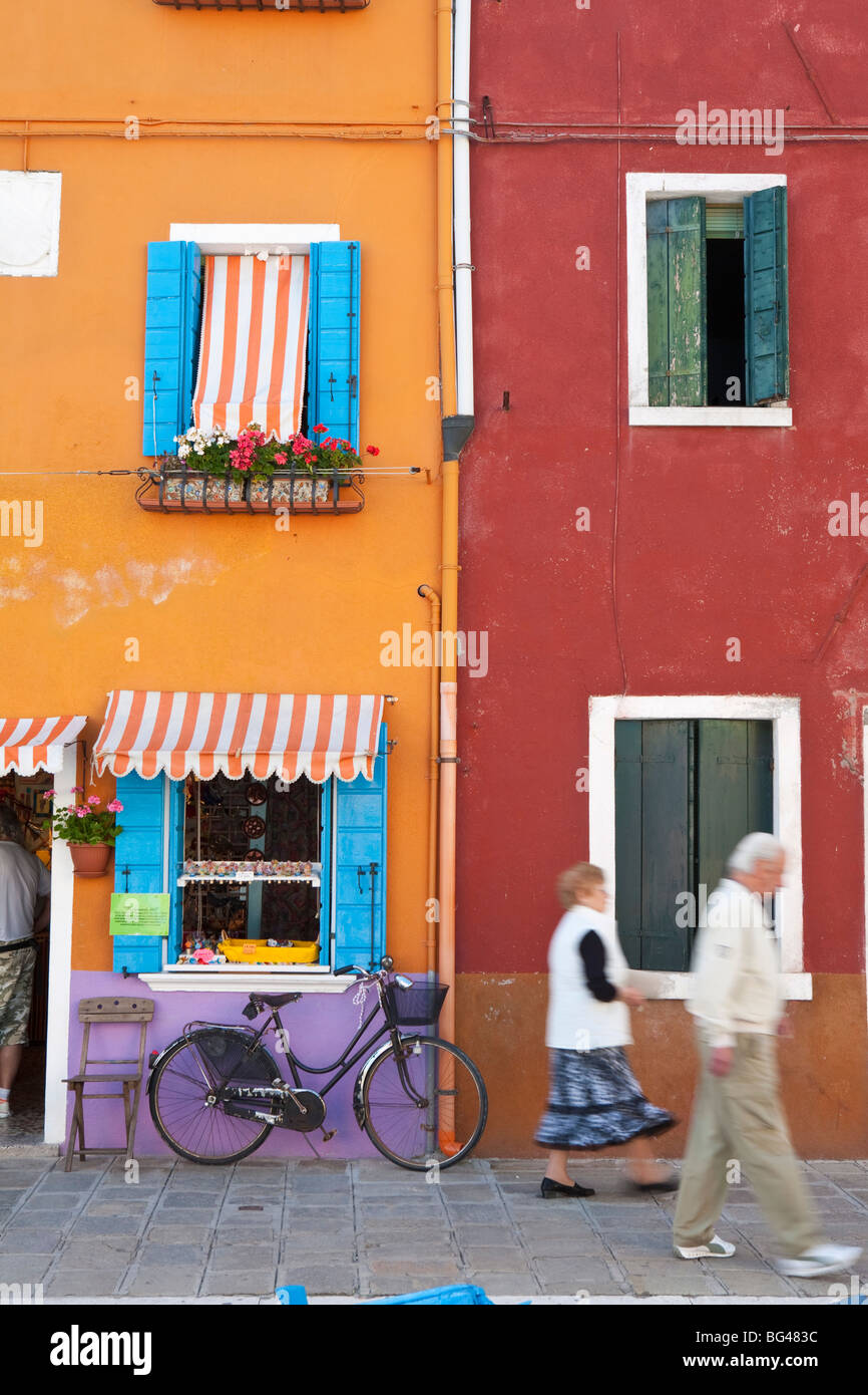 Negozio di fronte, Burano, Venezia, Italia, PR Foto Stock