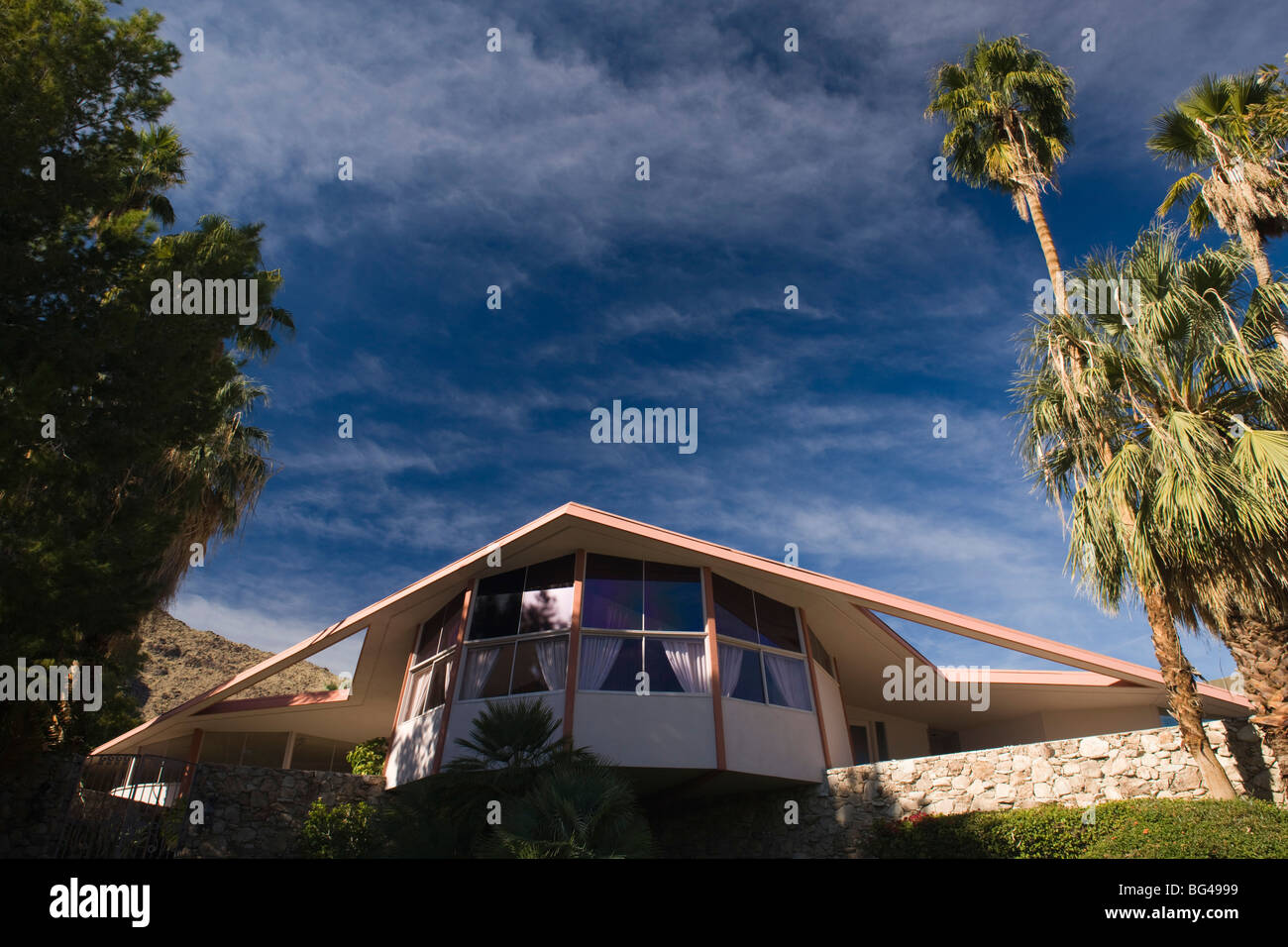 Stati Uniti, California, Palm Springs, Elvis e Priscilla Presley's Honeymoon home, 1350 Ladera cerchio Foto Stock