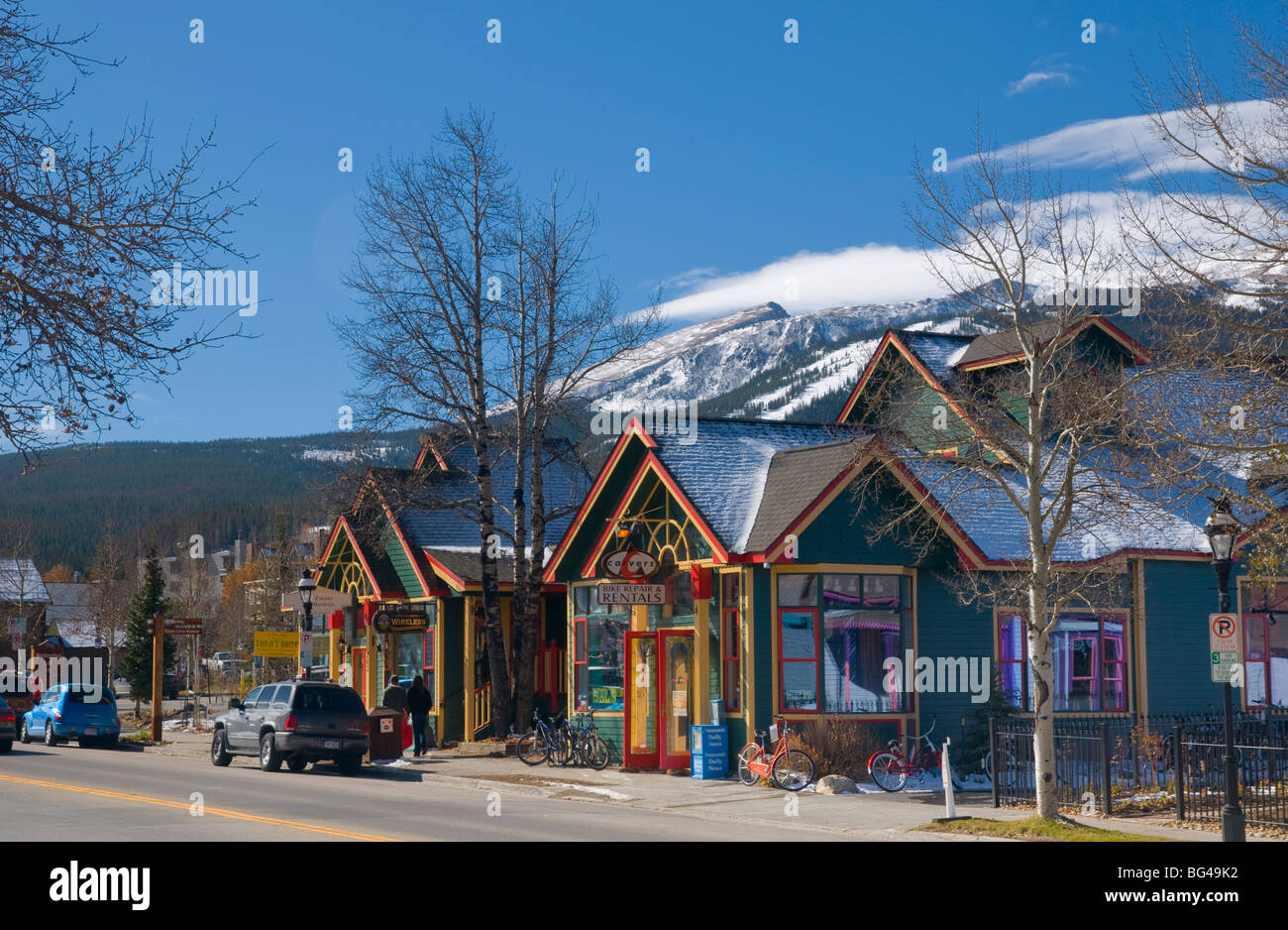 Stati Uniti d'America, Colorado, Breckenridge, Main Street Foto Stock