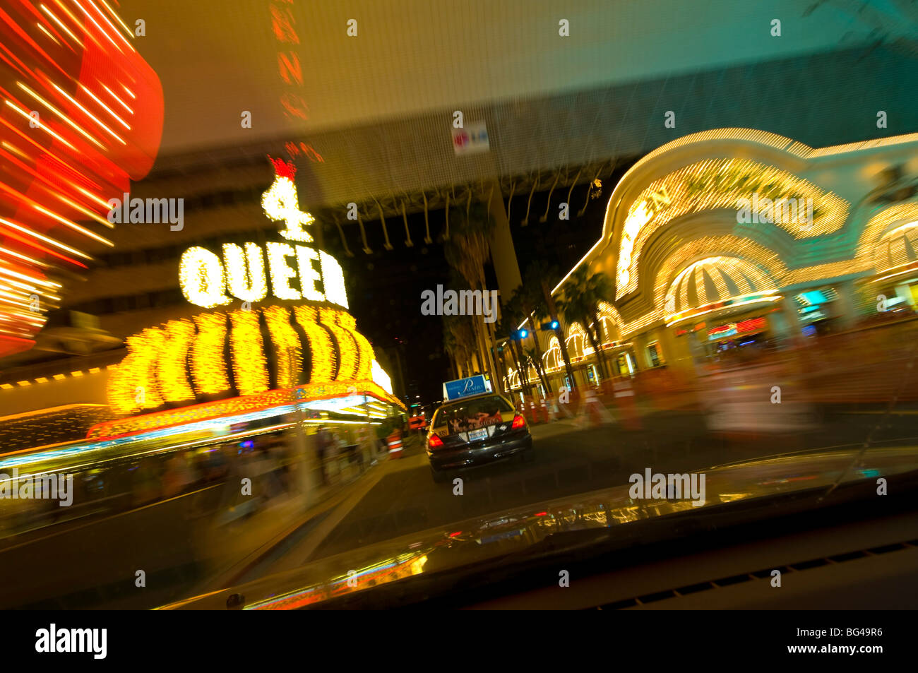 Stati Uniti d'America, Nevada, Las Vegas, vecchio centro cittadino di Las Vegas, Fremont Street Foto Stock