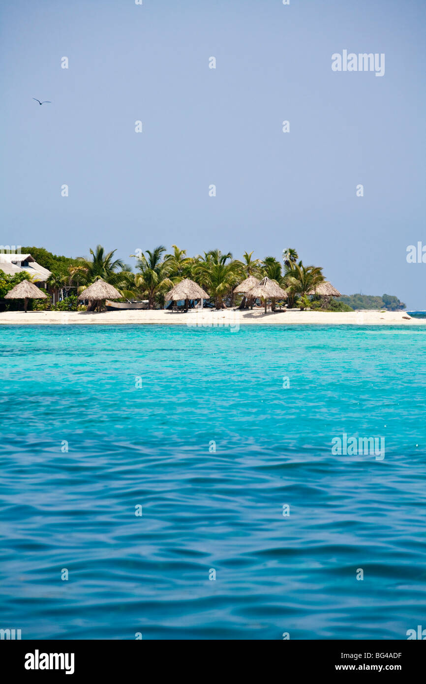 Honduras, isole di Bay, Cayos Cochinos, Chachauate Caye Foto Stock