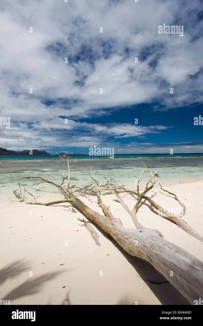 Seychelles, La Digue Island, Anse Severe beach Foto Stock