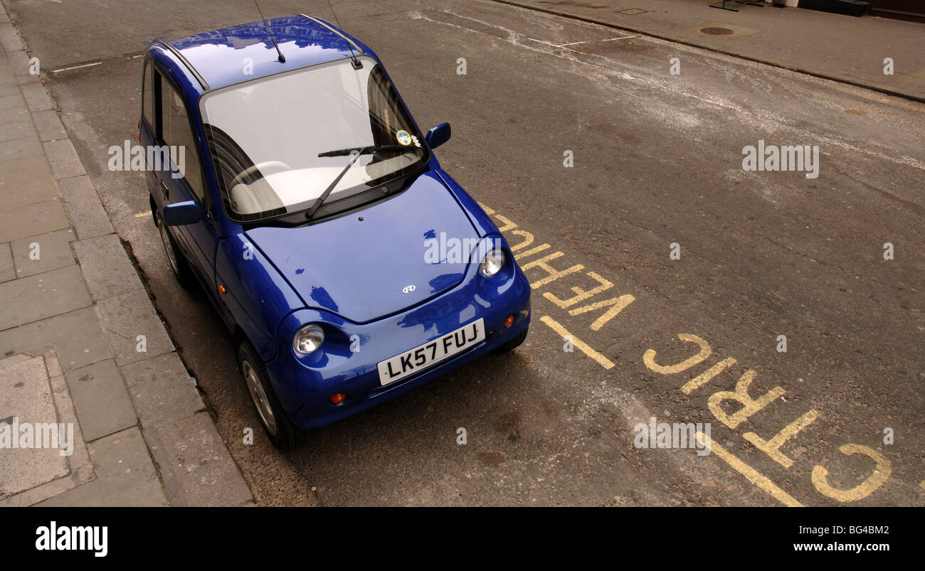 G-Wiz auto elettriche eco-friendly auto ricaricabile congestion charge esenti Foto Stock