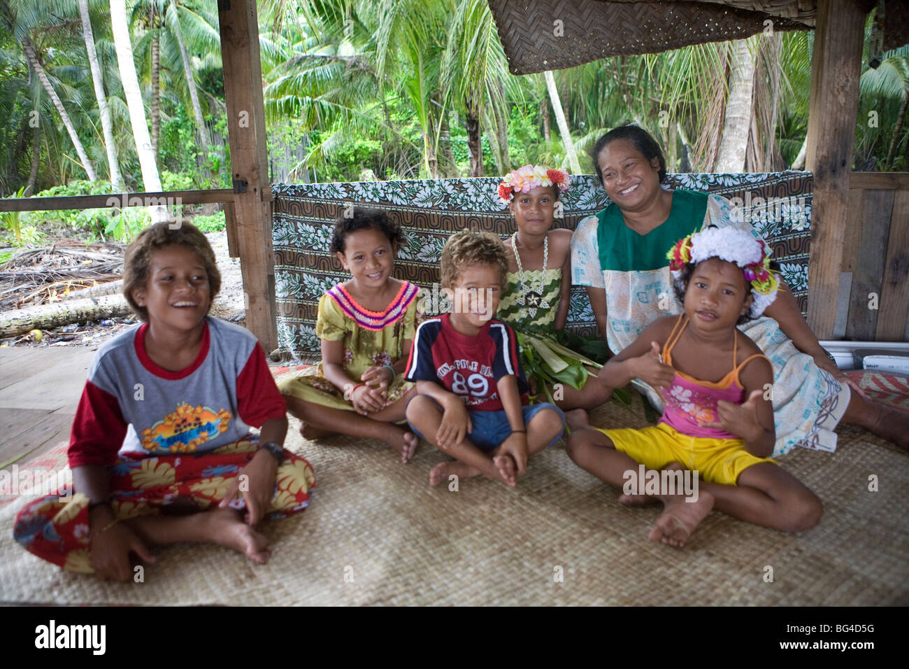 Tuvalu isola dell'Oceano Pacifico che rischia di scomparire nei prossimi 50 anni a causa di innalzamento del livello del mare. Foto Stock