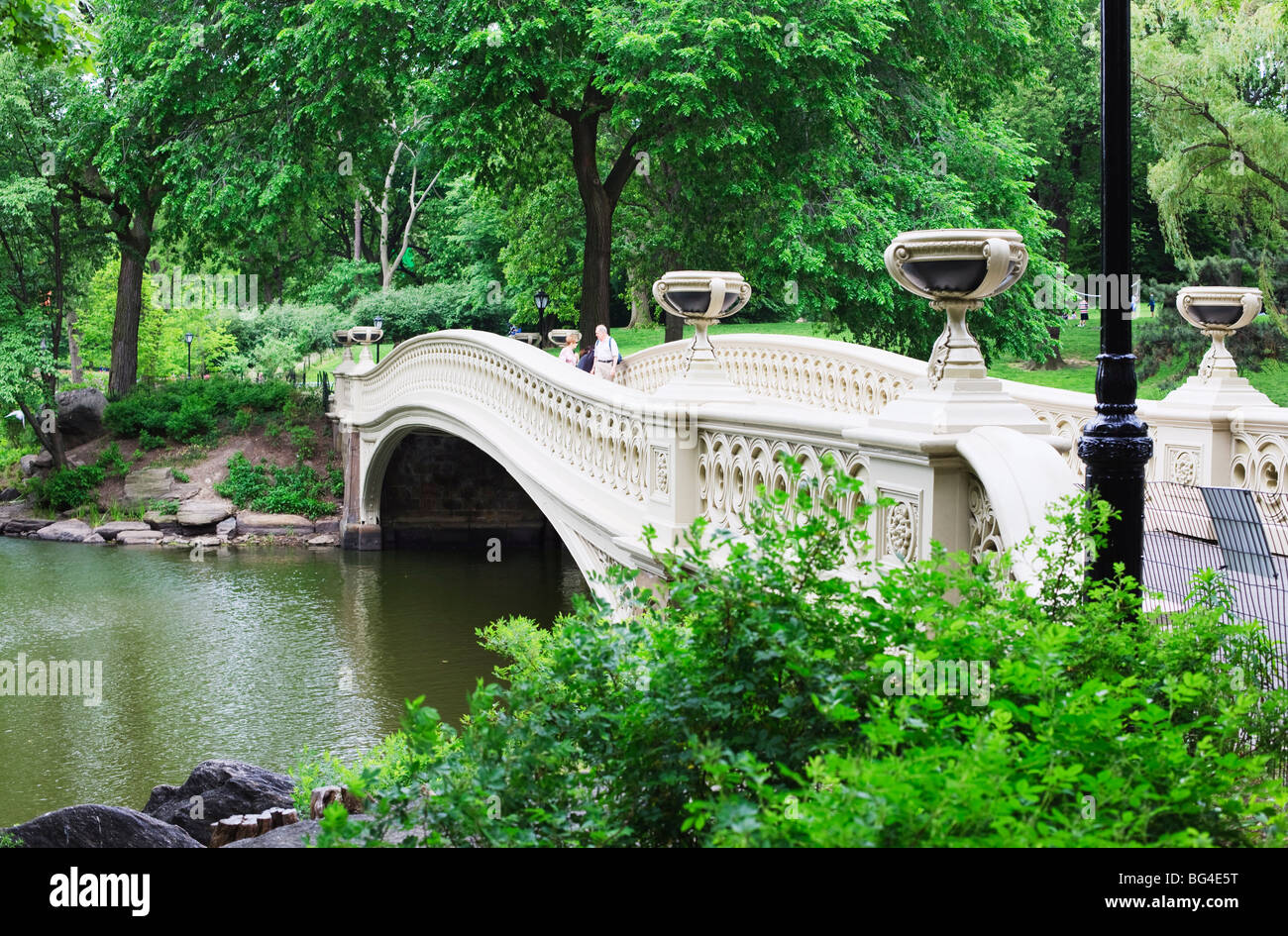 Ponte di prua, Central Park, Manhattan, New York, New York, Stati Uniti d'America, America del Nord Foto Stock